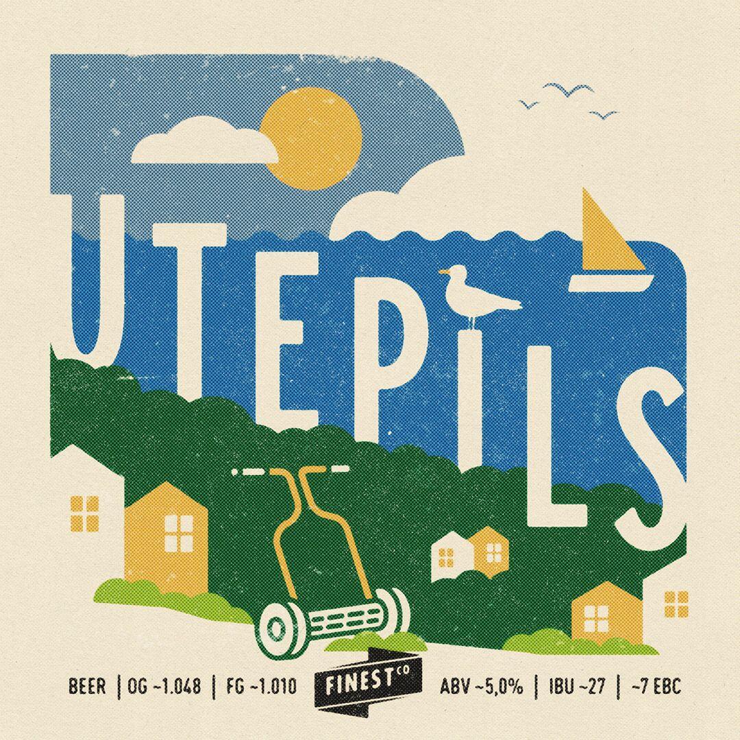 Beer label of Utepils